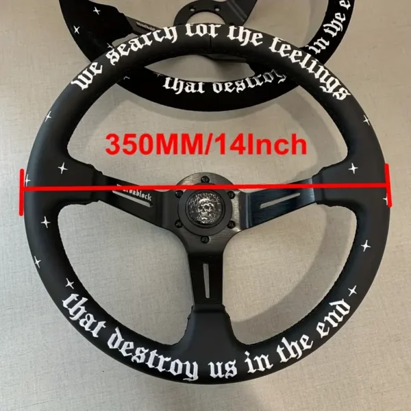 289a1cde-3983-4528-a822-5527b47066be.webp 14-Inch JDM Drift Steering Wheel – Black with White Stars